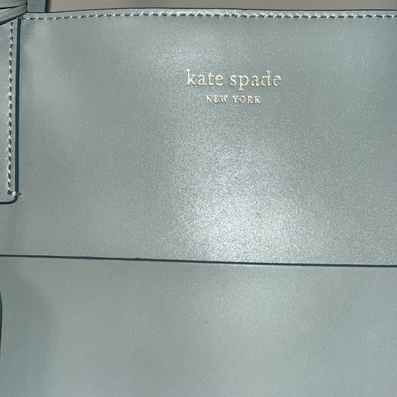 Kate Spade large pocket tote, smooth, leather, light, pist color, new - Picture 2 of 13